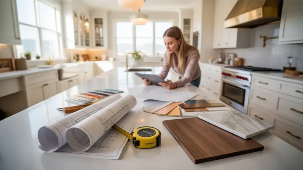This is the feature image of the article how to plan a kitchen remodel (step-by-step)